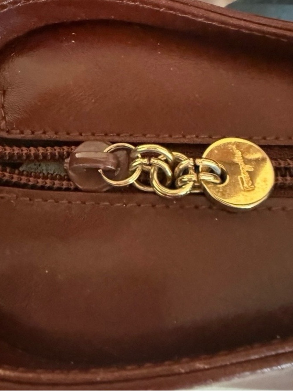 Salvatore Ferragamo Brown Leather Bucket Bag with Gold Hardware - Picture 8 of 14